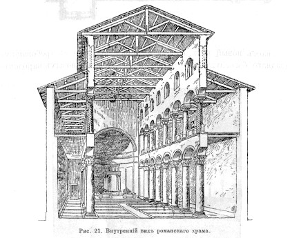 874 Внутренний вид романскаго храма